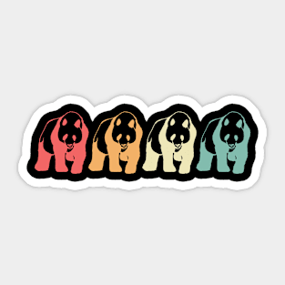 Retro Panda Bear - Panda Bear Japanese Sticker